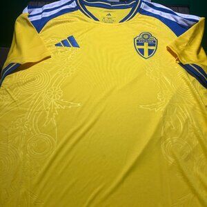 SWEDEN National Soccer Team JERSEY Men's Sz M,L,XL,2XL New with tags by Adidas